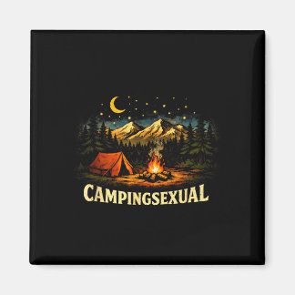 Lustiges Camping Lagerfeuer Berge Outdoor Magnet