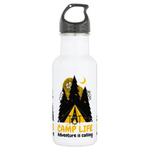 Lustiges Camping-Monster – Camp-Abenteuer Edelstahlflasche