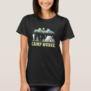 Lustiges Camping-Pflege-Camp-Nurse-Sommer-Design f T-Shirt