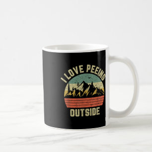 Lustiges Camping-Shirt Wandern im Freien Ich liebe Kaffeetasse