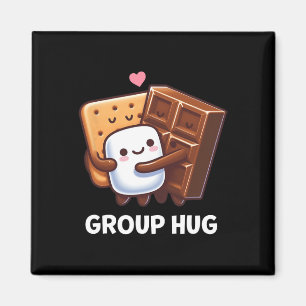 Lustiges Camping-S'mores-Gruppenknutsch-Shirt Süße Magnet