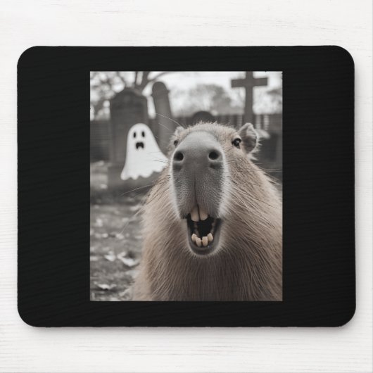 Lustiges Capybara-Geist Halloween-Kostüm Capybara  Mousepad (Vorne)