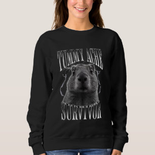 Lustiges Capybara-Meme Bauchweh-Überlebender Chill Sweatshirt
