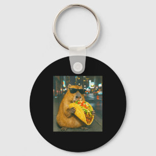 Lustiges Capybara-Taco-Meme Retro  Schlüsselanhänger