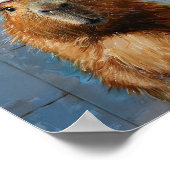 Lustiges Capybara-Toilettenpapierposter Poster (Ecke)