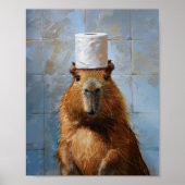 Lustiges Capybara-Toilettenpapierposter Poster (Vorne)