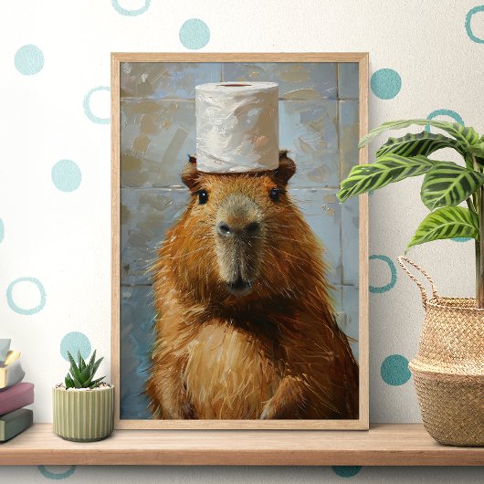 Lustiges Capybara-Toilettenpapierposter Poster