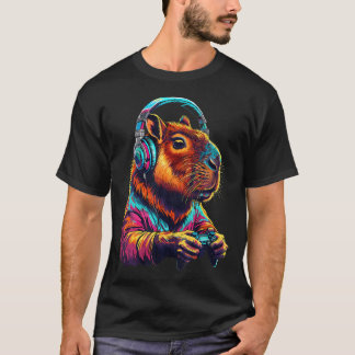 Lustiges Capybara-Videospiel Capybara-Gamer Süßer  T-Shirt