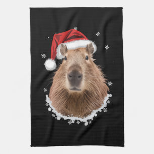Lustiges Capybara-Weihnachten  Geschirrtuch