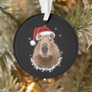 Lustiges Capybara-Weihnachten Ornament
