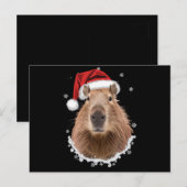 Lustiges Capybara-Weihnachten Postkarte (Vorne/Hinten)