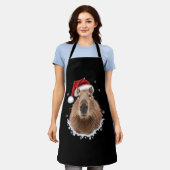 Lustiges Capybara-Weihnachten Schürze (Getragen)
