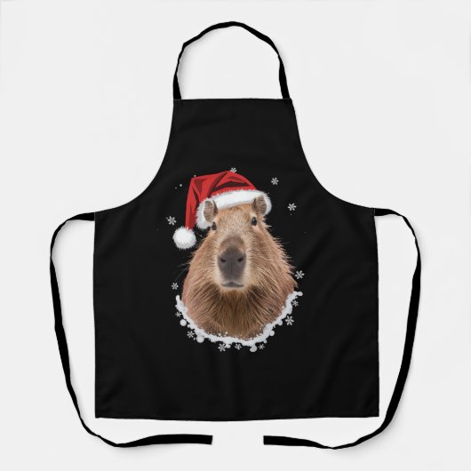 Lustiges Capybara-Weihnachten Schürze (Vorderseite)