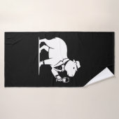 Lustiges Capybara-Weinglas Minimalist Modern Badehandtuch (Badehandtuch)