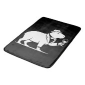 Lustiges Capybara-Weinglas Minimalist Modern Badematte (Schrägansicht)