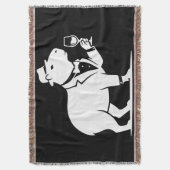 Lustiges Capybara-Weinglas Minimalist Modern Decke (Vorderseite Vertikal)