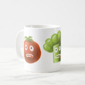 Lustiges Cartoon-Gemüse Kaffeetasse (Vorderseite Links)