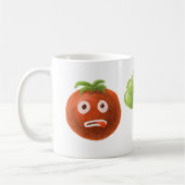 Lustiges Cartoon-Gemüse Kaffeetasse (Links)
