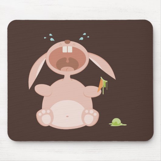 Lustiges Cartoon-Häschen mousepad (Vorne)