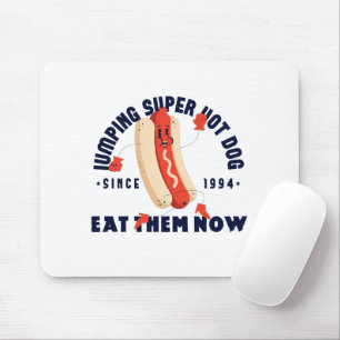 Lustiges Cartoon-Hot-Dog-Kunst-Grafik-T-Shirt Seit Mousepad