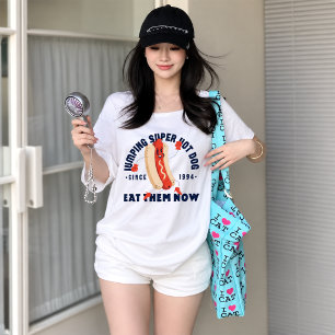 Lustiges Cartoon-Hot-Dog-Kunst-Grafik-T-Shirt Seit Tri-Blend Shirt
