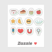 Lustiges Cartoon-Kawaii-Aufkleber-Set Aufkleber (Blatt)