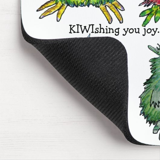 Lustiges Cartoon-Kiwi-Weihnachtsgeschenk Mousepad (Ecke)