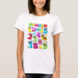 Lustiges Cartoon-Nummern-T-Shirt zum Zahlentag T-Shirt