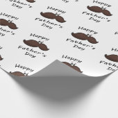 Lustiges Cartoon-Schnurrbart-Geschenkpapier Geschenkpapier (Ecke)