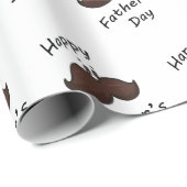 Lustiges Cartoon-Schnurrbart-Geschenkpapier Geschenkpapier (Rolleneckpunkt)