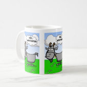 Lustiges Cartoon-Ziegenzitat Kaffeetasse (Vorderseite Links)