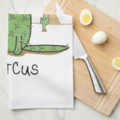 Lustiges "Catcus" Kaktus-Zeichnen Geschirrtuch (Viertel Falte)