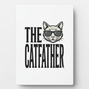 Lustiges Catfather Vintage-Katz Zitat Grafik-Shirt Fotoplatte
