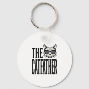 Lustiges Catfather Vintage-Katz Zitat Grafik-Shirt Schlüsselanhänger