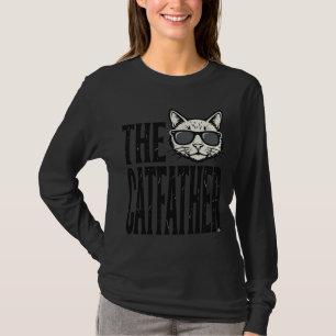 Lustiges Catfather-Vintage-Katz-Zitat Grafik-Shirt T-Shirt