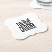 Lustiges Catfather Vintage-Katz Zitat Grafik-Shirt Untersetzer (angewinkelt)