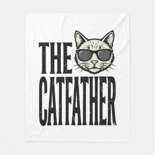 Lustiges Catfather Vintage-Katzen-Zitat Grafik-Shi Fleecedecke