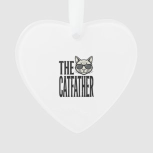 Lustiges Catfather Vintage-Katzen-Zitat Grafik-Shi Ornament