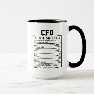 Lustiges CFO-Ernährungsfakten-Geschenk für den Che Tasse