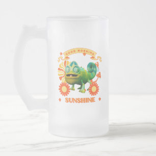 Lustiges Chamäleon Guten Morgen Sonnenschein Mattglas Bierglas