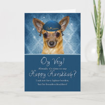 Lustiges Chanukka-Chihuahua mit Jarmulke