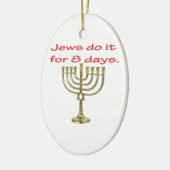 Lustiges Chanukka Keramikornament (Links)