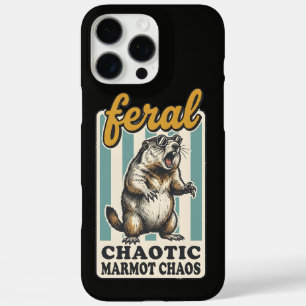 Lustiges Chaotisches Murmeltier-Chaos-Meme-Design iPhone 16 Pro Max Hülle