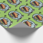 LUSTIGES CHEESEBURGER-LECH-PACKPAPIER GESCHENKPAPIER (Ecke)