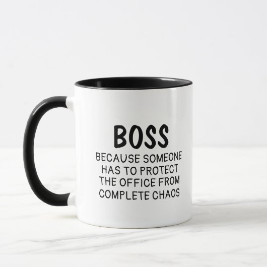 Lustiges Chef-Dankeschön-Geschenk, Chef-Geburtstag Tasse (Links)
