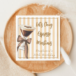 Lustiges Chic Lasst uns Espresso-Martinis trinken  Serviette