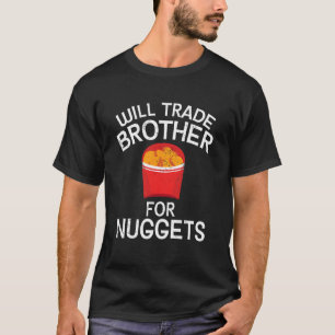 Lustiges Chicken Nugget wird Bruder für Nugget tau T-Shirt