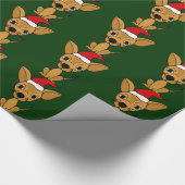 Lustiges Chihuahua-HundeweihnachtsPackpapier Geschenkpapier (Ecke)