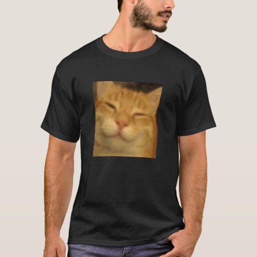 Lustiges Chill Orange Katzen Gesicht Unschärfe Fot T-Shirt (Vorderseite)