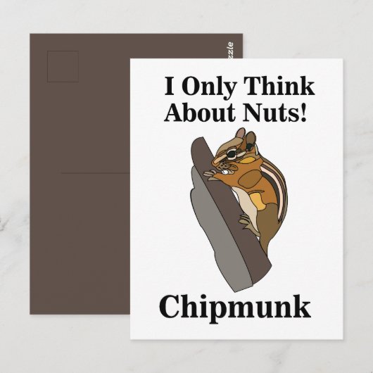 Lustiges Chipmunk-Nagetier Postkarte (Vorne/Hinten)